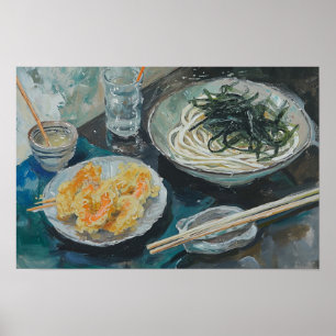 Affiche Nouilles Soba et Crevettes 