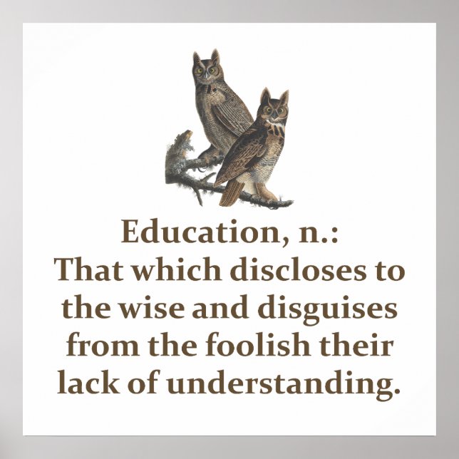 Affiche Noun sur l'éducation - Citation sur l'éducation (Devant)