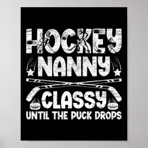 Affiche Nounou de hockey sur glace grand-mère drôle nounou