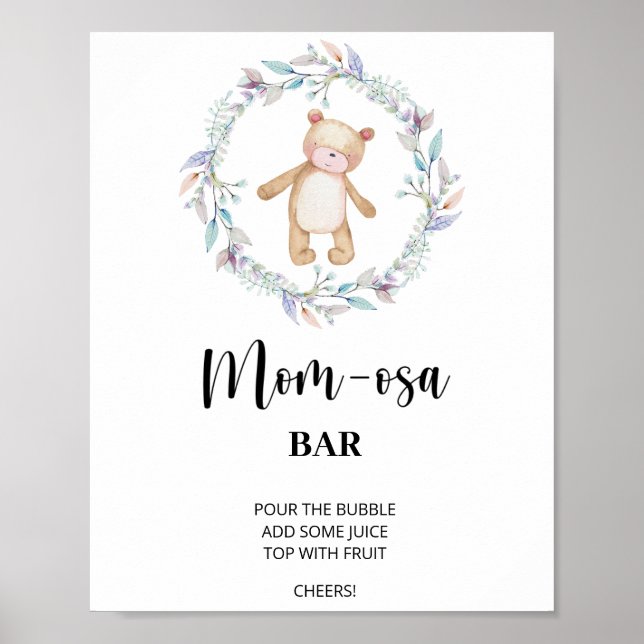 Affiche Nounours \ Bar Mosa-Maman (Devant)