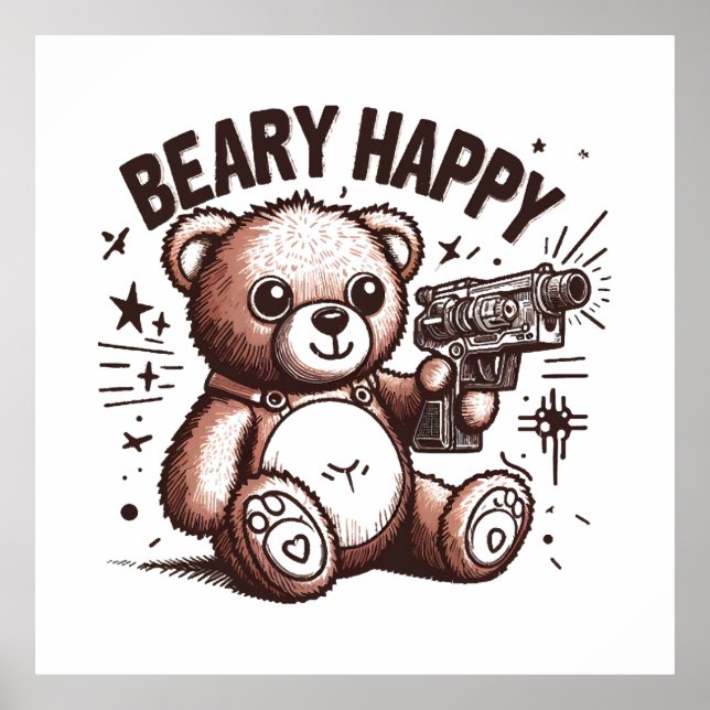 Affiche Nounours Beary Happy (Devant)