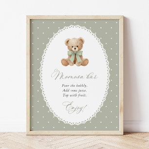 Affiche Nounours en peluche, Arc, Taches de rousseur Vert 
