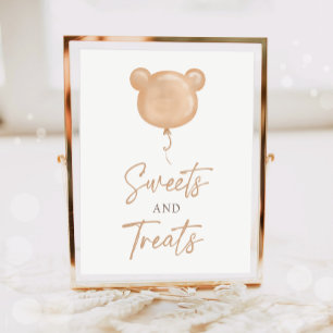Affiche Nounours et friandises ours en peluche ballon anni