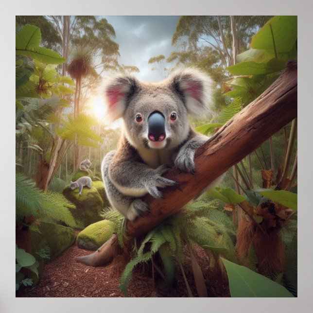 Affiche Nounours Koala Mignon (Devant)