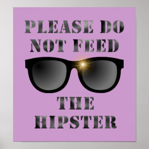 Affiche Nourrir l'affiche hipster