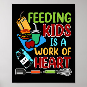 Affiche Nourrir les enfants est un travail de coeur Dame d