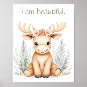 Affiche Nourrisson d'aquarelle Whimsical Floral Babal Moos