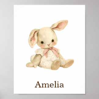 Affiche Nourrisson Décor Jouet animal bébé lapin lapin lap
