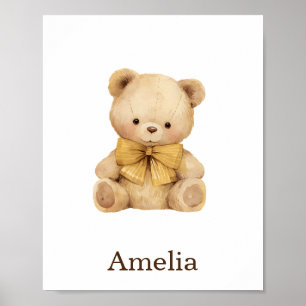 Affiche Nourrisson Décor Jouet Animal Teddy Ours Genre Neu