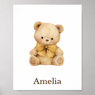 Affiche Nourrisson Décor Jouet Animal Teddy Ours Genre Neu