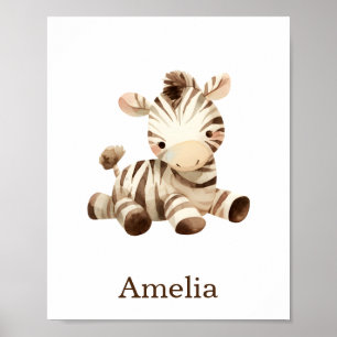 Affiche Nourrisson Décor Toy Animal Zebra Genre Neutre