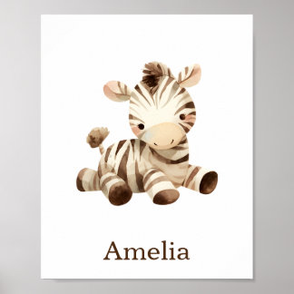 Affiche Nourrisson Décor Toy Animal Zebra Genre Neutre