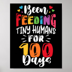 Affiche Nourrissons Des Humains Minuscules Pendant 100 Jou