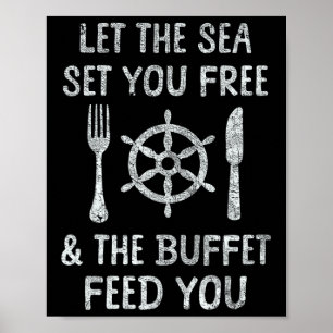 Affiche Nourriture de buffet de croisière drôle amateur de
