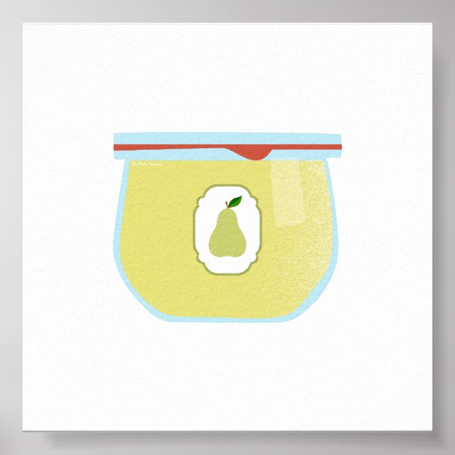 Affiche Nourriture de canne - Confiture de poires (Devant)