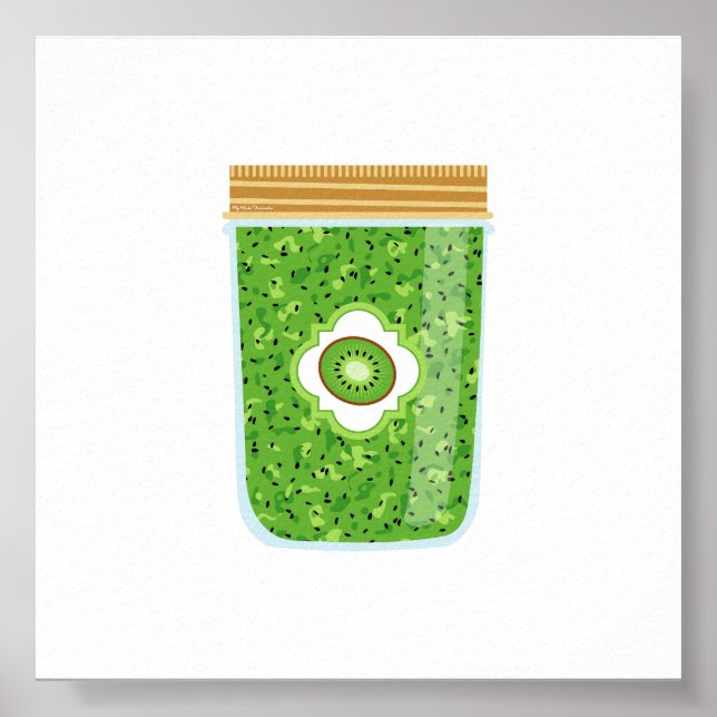 Affiche Nourriture de cantine - Confiture Kiwi (Devant)