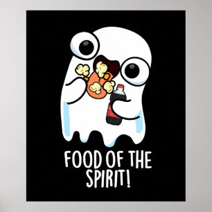 Affiche Nourriture De L'Esprit Blague De Fantôme Drôle Fon