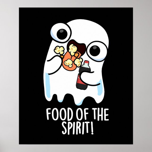 Affiche Nourriture De L'Esprit Blague De Fantôme Drôle Fon (Devant)