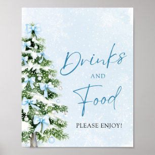 Affiche Nourriture et boissons pour l'arbre de Noël aux ru