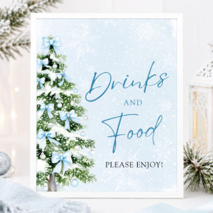 Affiche Nourriture et boissons pour l'arbre de Noël aux ru