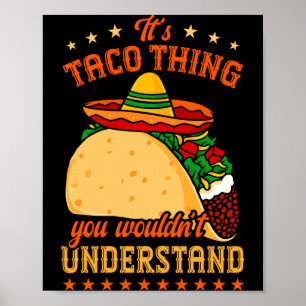 Affiche nourriture mexicaine tacos amateur de tacos une af
