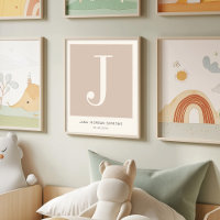 Nourriture minimaliste moderne Monogramme de bébé