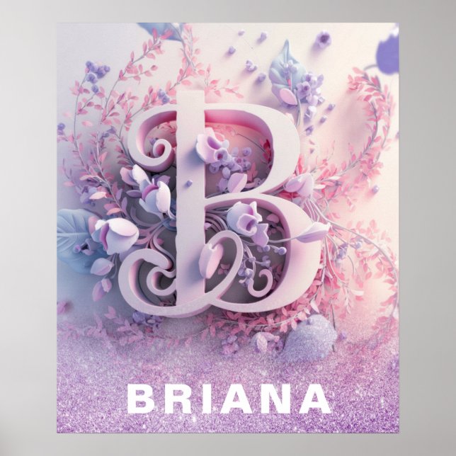 Affiche *~* Nourriture Monogramme AP71 Girl Letter B (Devant)