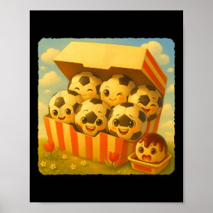 Affiche Nourriture rapide de soccer Ll Chicken Nuggets Mig