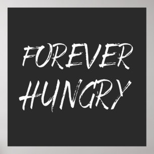 Affiche nourriture toujours faim gaspiller