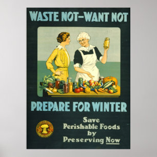 Affiche Nourritures de mise en boîte 1914
