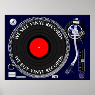AFFICHE NOUS ACHETONS DES ENREGISTREMENTS VINYLES
