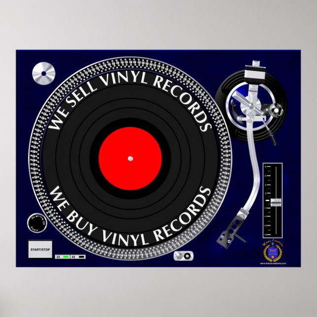 AFFICHE NOUS ACHETONS DES ENREGISTREMENTS VINYLES (Devant)