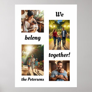 Affiche Nous appartenons ensemble Family Photo Collage