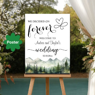 Affiche Nous avons choisi Forever Elegant Mariage Bienvenu