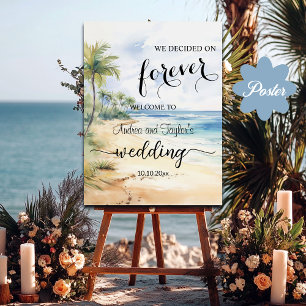 Affiche Nous avons choisi Forever Elegant Mariage Bienvenu