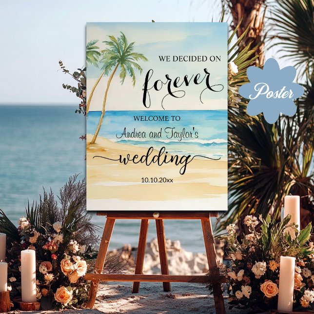 Affiche Nous avons décidé sur Forever Elegant Wedding Welc (Créateur téléchargé)