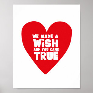 Affiche NOUS AVONS FAIT UN VOEUX Cœur d'amour