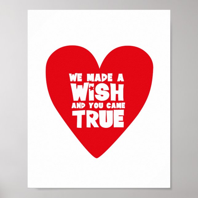 Affiche NOUS AVONS FAIT UN VOEUX Cœur d'amour (Devant)