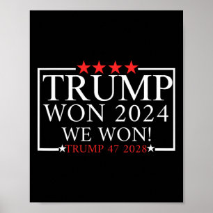 Affiche Nous avons gagné Trump a gagné Trump Président 202