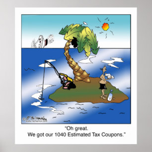 Affiche Nous avons obtenu nos 1040 bons d'impôt estimatif
