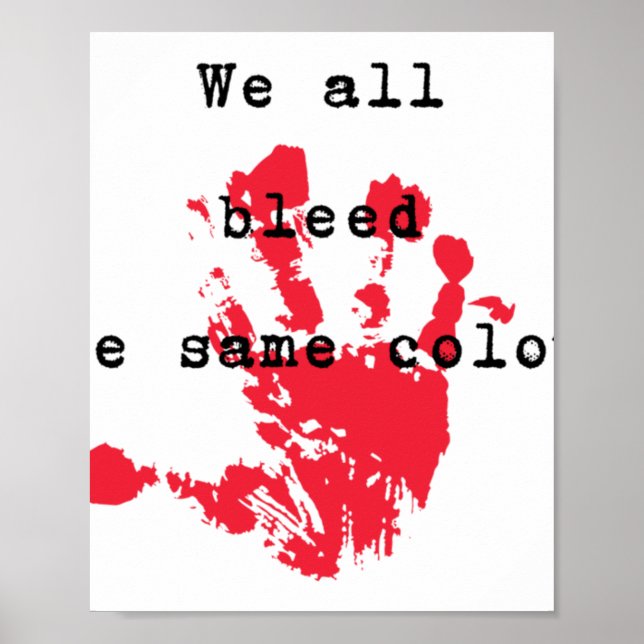 Affiche Nous Avons Tous Bleu Le Même Sticker Couleur (Devant)