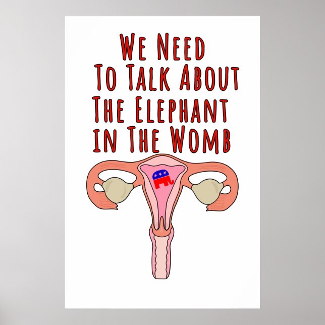 Affiche Nous devons parler de l'éléphant dans le ventre (Devant)