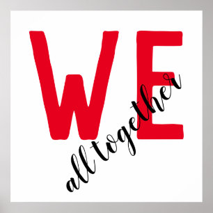 Affiche Nous Ensemble Travail D'Équipe Inspiration Motivat