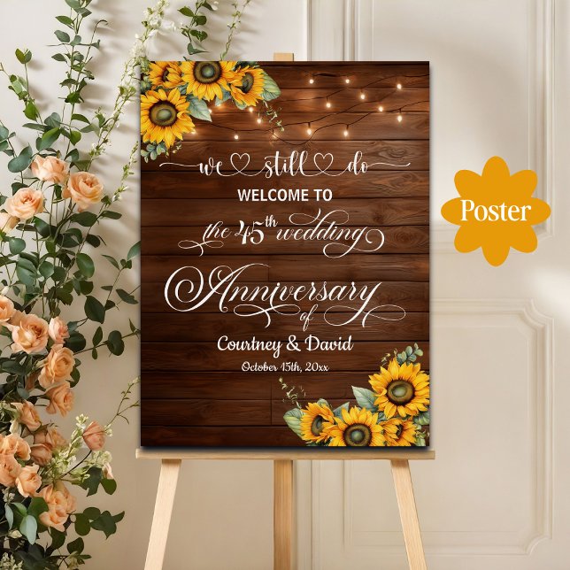 Affiche Nous Faisons Encore 45ème Anniversaire De Mariage (Créateur téléchargé)