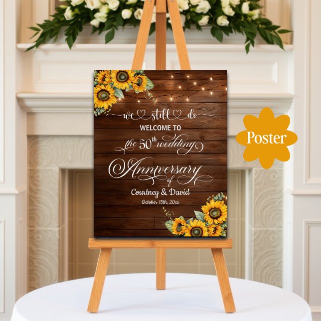 Affiche Nous Faisons Encore 50ème Anniversaire Mariage (Créateur téléchargé)