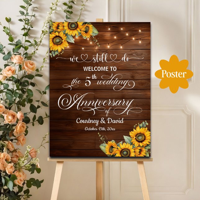 Affiche Nous Faisons Encore 5ème Anniversaire Mariage Lumi (Créateur téléchargé)