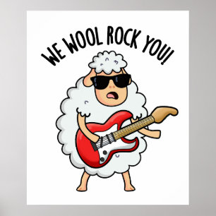 Affiche Nous laine Rock You Mouton drôle Pun