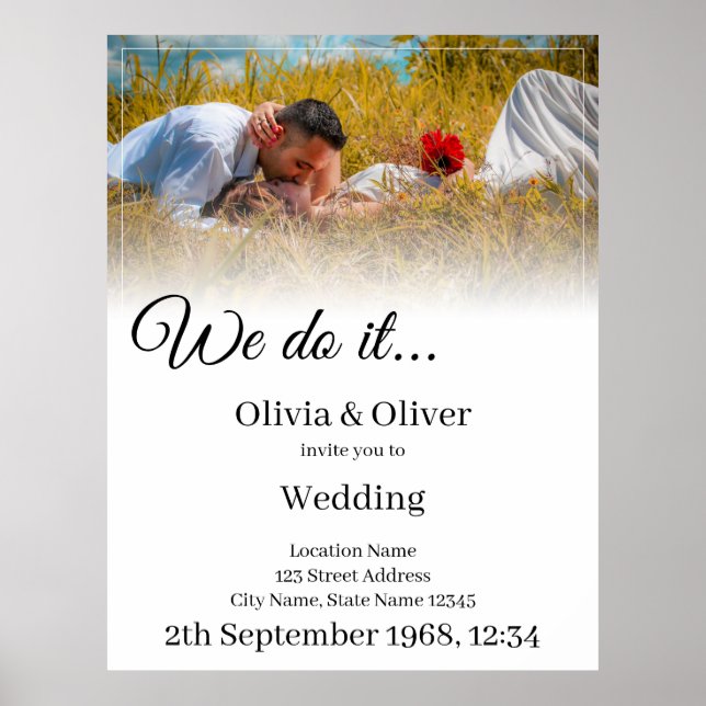 Affiche Nous le faisons - Couple s'embrassant dans une pra (Devant)