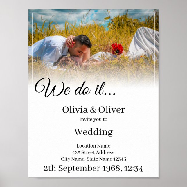 Affiche Nous le faisons - Embrasser un couple sur un pré (Devant)