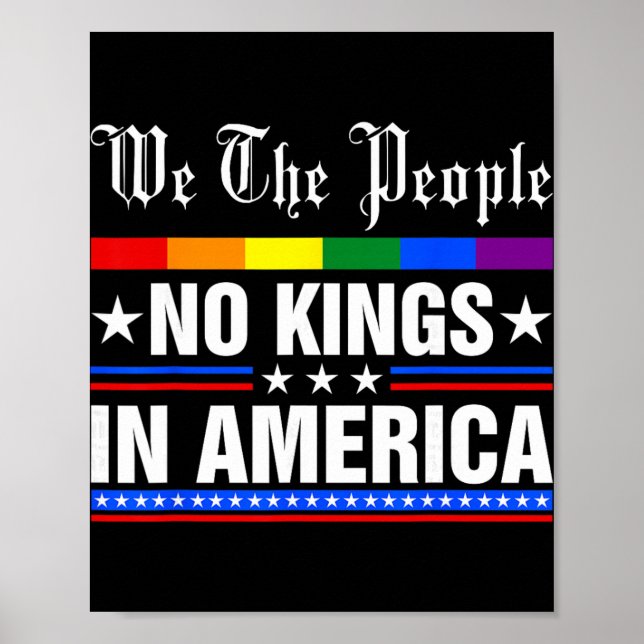 Affiche Nous Le Peuple Pas De Rois En Amérique Anti-trump  (Devant)